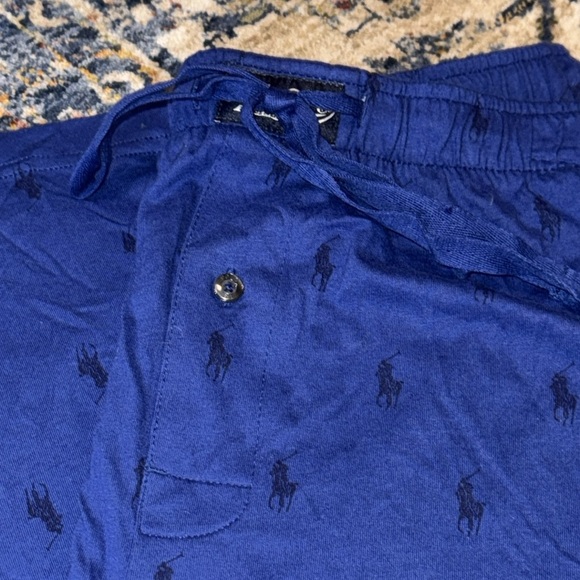 POLO Ralph Lauren Logo Sleepwear Drawstring Bottoms/Pajamas/PJs/Pants Blue XL - Picture 2 of 11